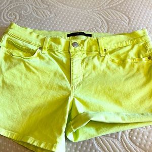 Neon yellow Joes Jeans denim shorts sz31
